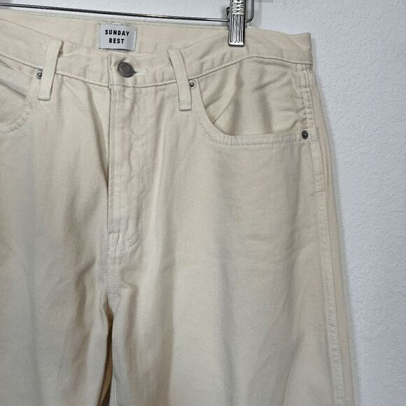 Aritzia Sunday Best Dylan Denim Low Rise Straight Leg Jeans Women's Size 12 NWT - Picture 4 of 7